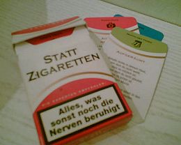 Nichtraucher-Zigarettenschachtel