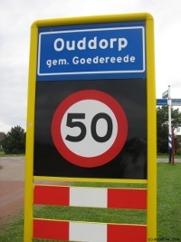 Vorschau: Ortseingangsschild Ouddorp, Niederlande